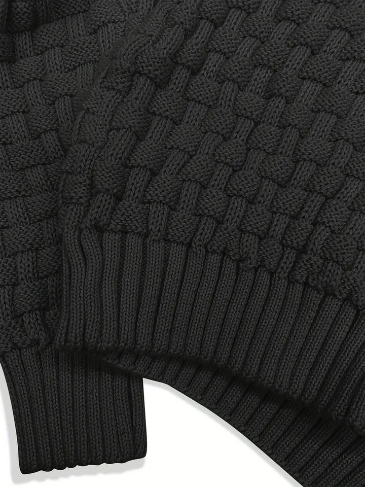 Harrison | Ribbed Button Turtleneck Pullover